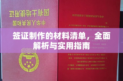 嫩江签证制作的材料清单，全面解析与实用指南